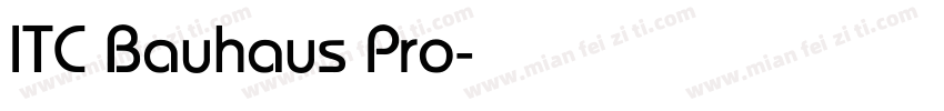 ITC Bauhaus Pro字体转换